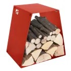 Porte-bûches de sol moderne en acier peint Made in Italy - Demetra Viadurini