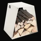 Porte-bûches de sol moderne en acier peint Made in Italy - Demetra Viadurini