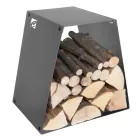 Porte-bûches de sol moderne en acier peint Made in Italy - Demetra Viadurini