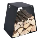 Porte-bûches de sol moderne en acier peint Made in Italy - Demetra Viadurini