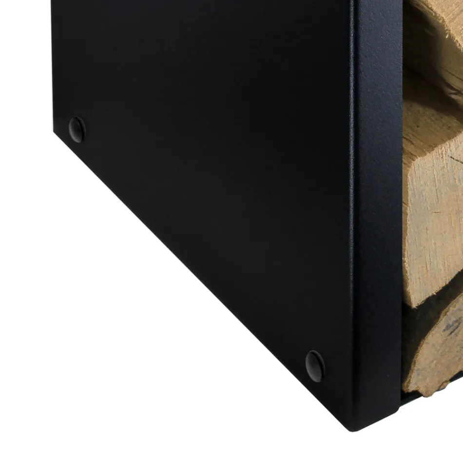 Porte-bûches Moderne en Acier Peint Fabriqué en Italie - Patrik Viadurini