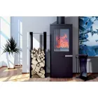 Porte-bûches Moderne en Acier Peint Fabriqué en Italie - Patrik Viadurini