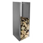 Porte-bûches Moderne en Acier Peint Fabriqué en Italie - Patrik Viadurini