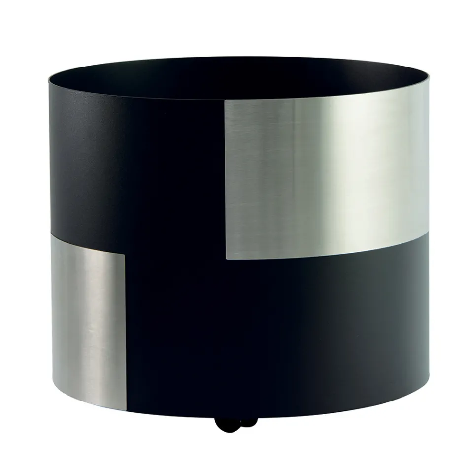 Support à bois moderne en métal avec roulettes fabriqué en Italie - Crayon Viadurini