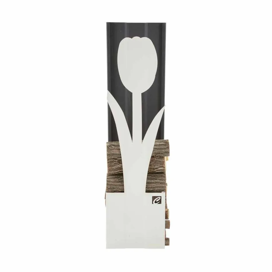 Support de cheminée pour Camino Caf Design Made in Italy PLV F Viadurini