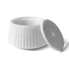 Support de Rangement Rayé en Marbre de Carrare Blanc ou Noir Design Portoro - Le Caire Viadurini