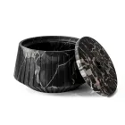 Support de Rangement Rayé en Marbre de Carrare Blanc ou Noir Design Portoro - Le Caire Viadurini