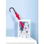 Porte-parapluie en bois blanc au design moderne décoré de papillons - Papilio Viadurini