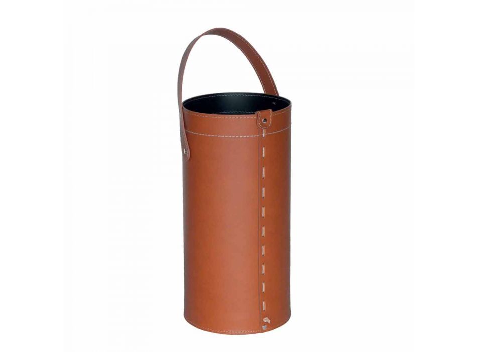 Porte-parapluie design en cuir régénéré Regen, fabriqué en Italie Viadurini