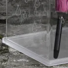 Porte-parapluie en cristal acrylique transparent décoré au laser - Versio Viadurini