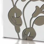 Porte-parapluie en bois blanc design moderne avec décorations florales - Caracalla Viadurini