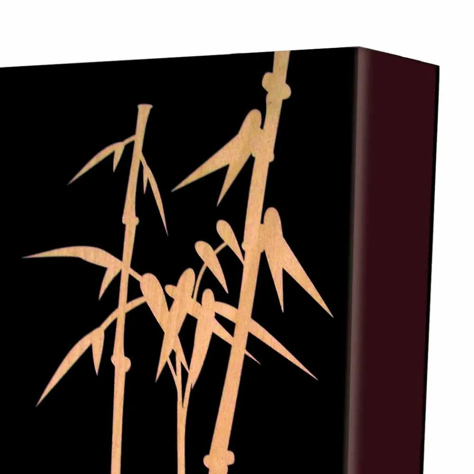 Porte-parapluies en bois foncé ou blanc avec des décorations au design moderne - Cannabambu Viadurini