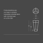 Porte-parapluies en métal coloré et béton de design italien moderne - Rachid Viadurini