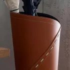 Porte-parapluie moderne en cuir Katrina régénéré, fabriqué en Italie Viadurini