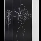 Porte-parapluie en plastique transparent avec feuilles stylisées gravées - Florino Viadurini