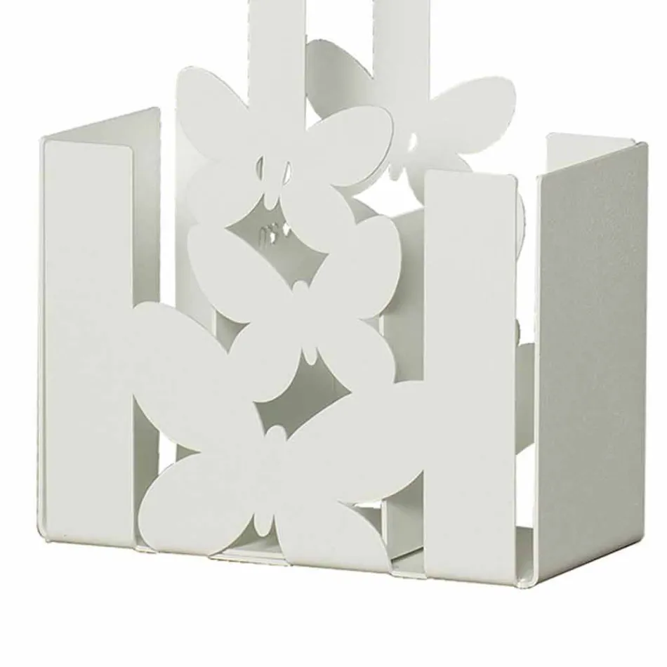 Porte-couverts de table moderne en fer blanc, beige ou ivoire fabriqué en Italie - Laida Viadurini