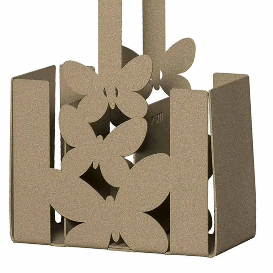 Porte-couverts de table moderne en fer blanc, beige ou ivoire fabriqué en Italie - Laida Viadurini