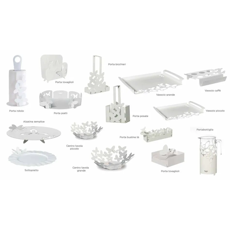 Porte-couverts de table moderne en fer, fabriqué à la main, fabriqué en Italie - Laida Viadurini