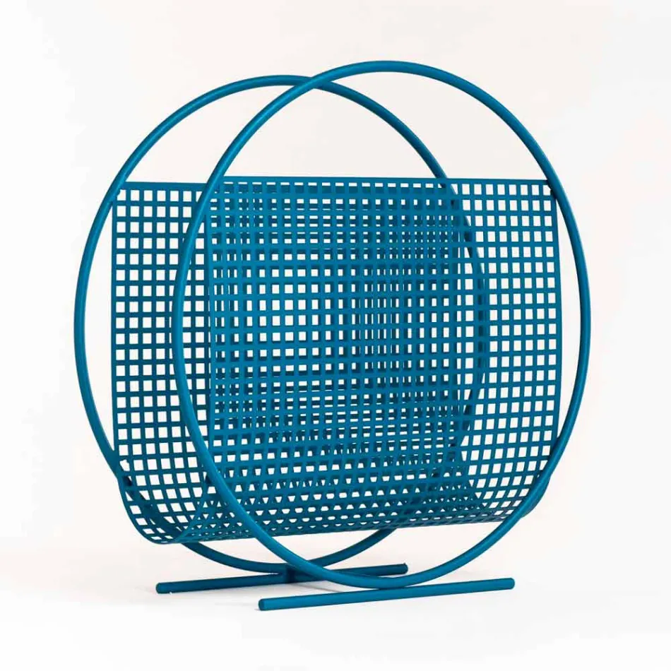 Porte-revues rond en acier fabriqué en Italie - Louche Viadurini