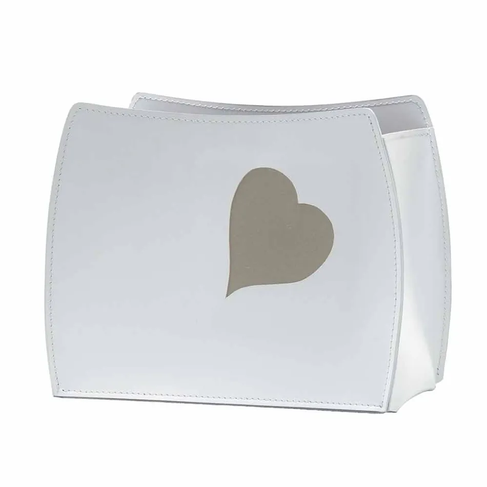 Porte-revues design en cuir au design moderne Béatrice Viadurini