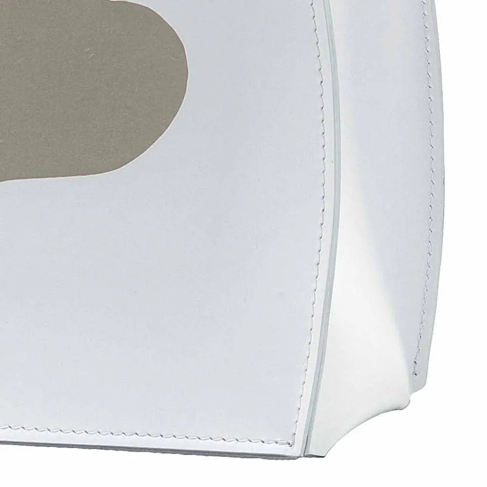 Porte-revues design en cuir au design moderne Béatrice Viadurini