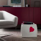 Porte-revues design en cuir au design moderne Béatrice Viadurini