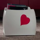 Porte-revues design en cuir au design moderne Béatrice Viadurini