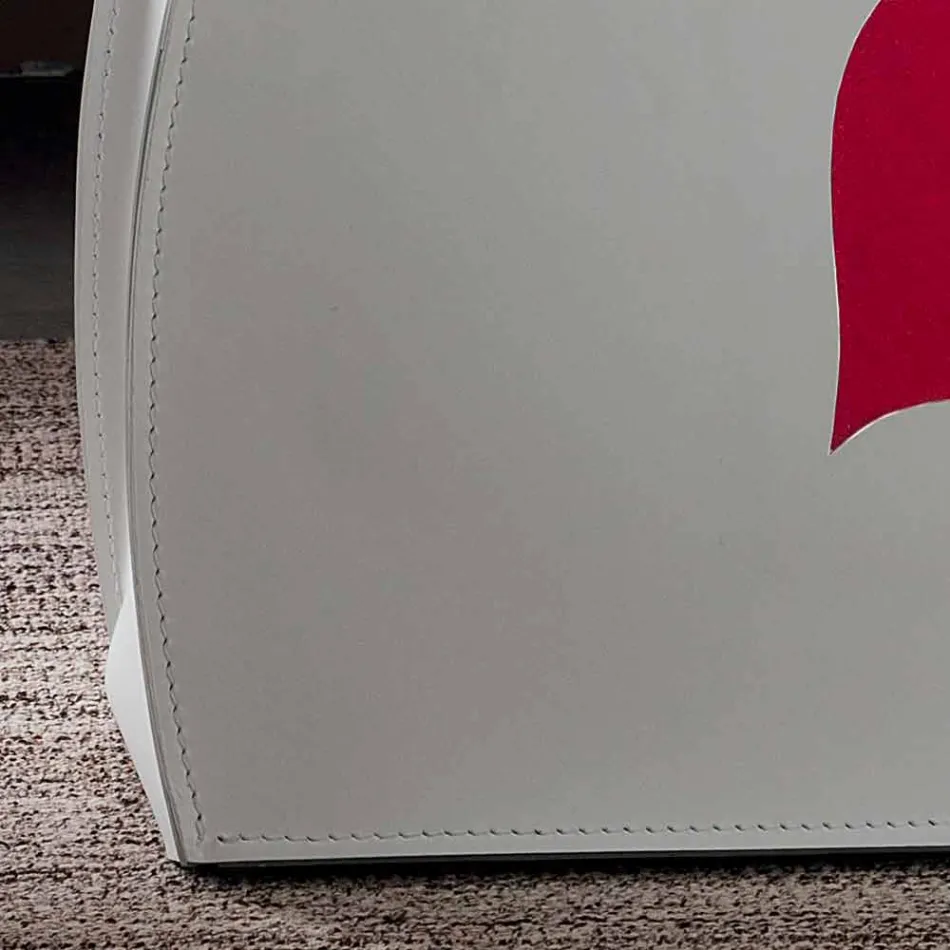 Porte-revues design en cuir au design moderne Béatrice Viadurini