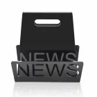 Porte-revues design en plexiglas noir ou transparent Made in Italy - Omar Viadurini