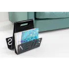 Porte-revues design en plexiglas noir ou transparent Made in Italy - Omar Viadurini