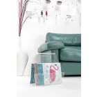 Porte-revues design en plexiglas noir ou transparent Made in Italy - Omar Viadurini