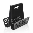 Porte-revues design en plexiglas noir ou transparent Made in Italy - Omar Viadurini