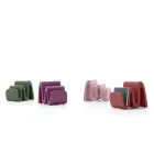 Porte-revues moderne en polyéthylène coloré fabriqué en Italie - Munoz Viadurini