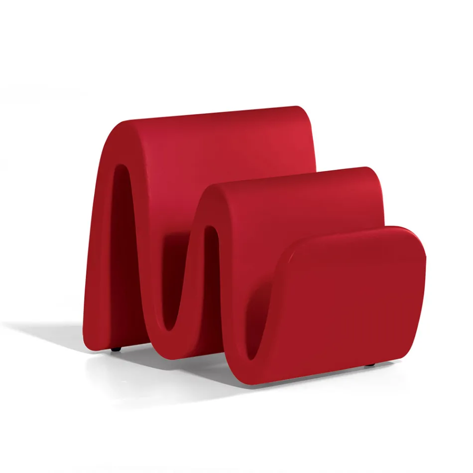 Porte-revues moderne en polyéthylène coloré fabriqué en Italie - Munoz Viadurini