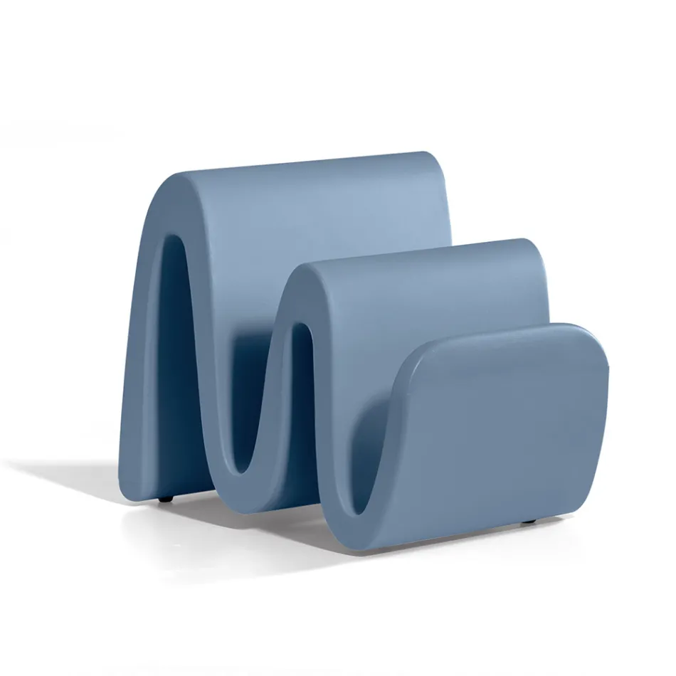 Porte-revues moderne en polyéthylène coloré fabriqué en Italie - Munoz Viadurini