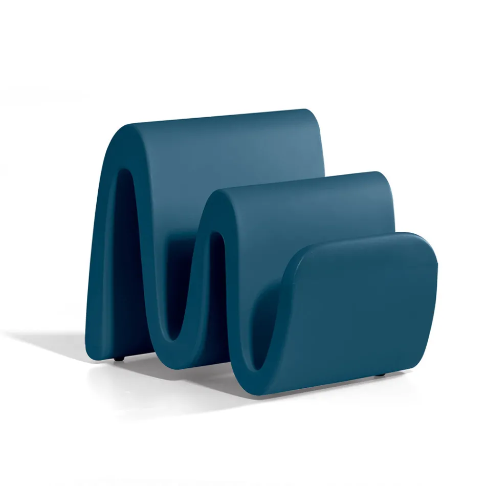 Porte-revues moderne en polyéthylène coloré fabriqué en Italie - Munoz Viadurini