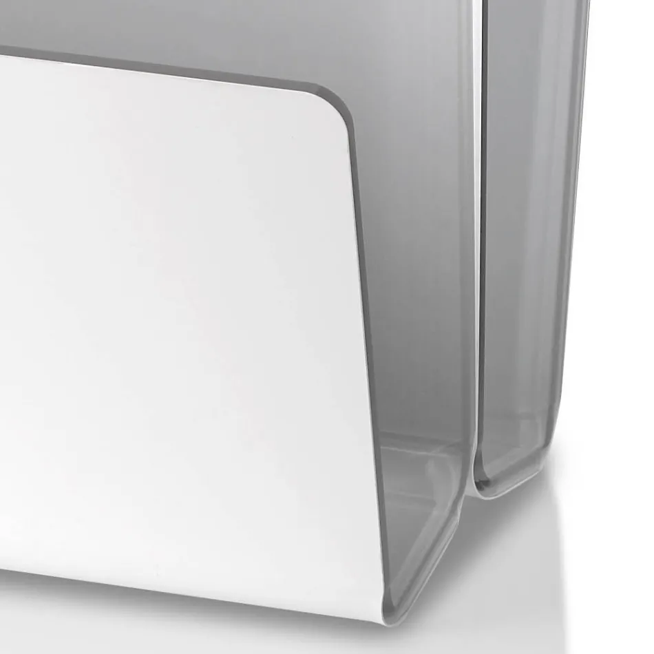 Porte-revues de salon en cristal acrylique coloré fabriqué en Italie - Osafo Viadurini