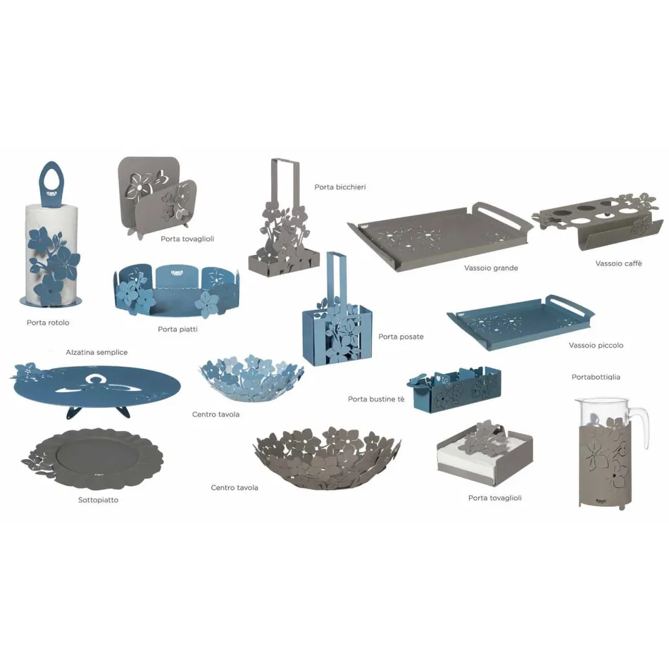 Porte-rouleau de cuisine au design moderne en fer fabriqué en Italie - Marken Viadurini