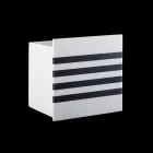 Porte-rouleau de salle de bain en Corian blanc ou avec inserts noirs Design italien - Elono Viadurini