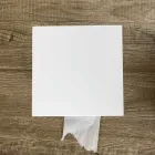 Porte-rouleau de salle de bain en Corian blanc ou avec inserts noirs Design italien - Elono Viadurini