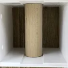 Porte-rouleau de salle de bain en Corian blanc ou avec inserts noirs Design italien - Elono Viadurini