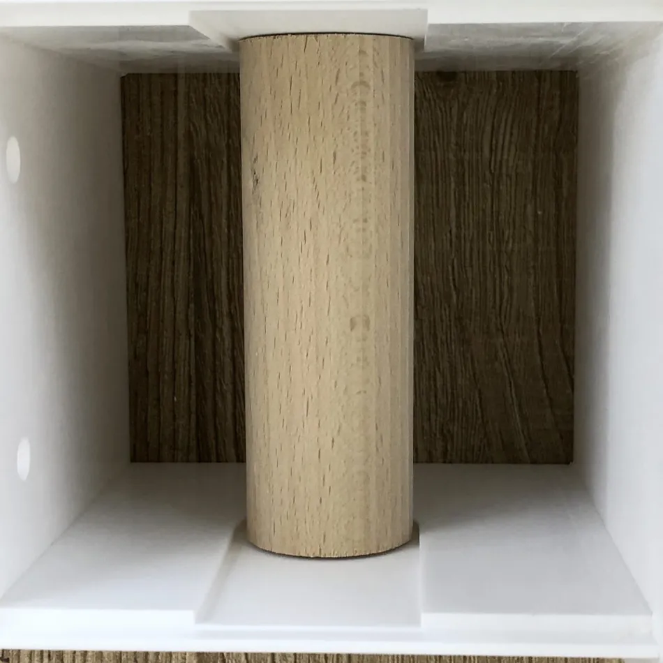 Porte-rouleau de salle de bain en Corian blanc ou avec inserts noirs Design italien - Elono Viadurini