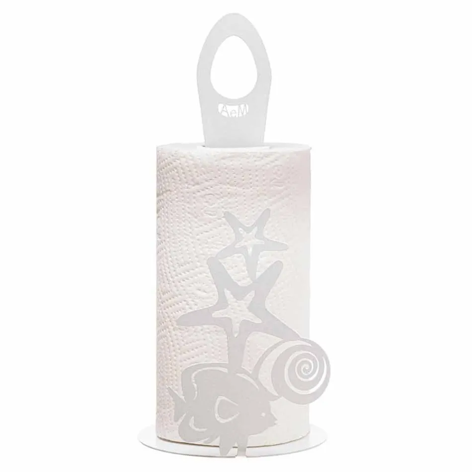 Porte-rouleau de cuisine Marina Fantasy en fer fait à la main en Italie - Maste Viadurini