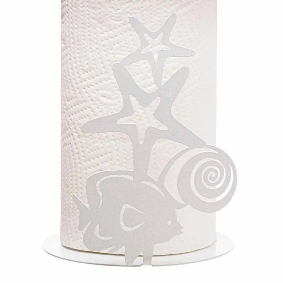 Porte-rouleau de cuisine Marina Fantasy en fer fait à la main en Italie - Maste Viadurini