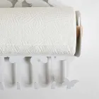 Porte-rouleau mural en fer blanc ou beige fabriqué en Italie - Leiden Viadurini