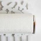 Porte-rouleau mural en fer blanc ou beige fabriqué en Italie - Leiden Viadurini