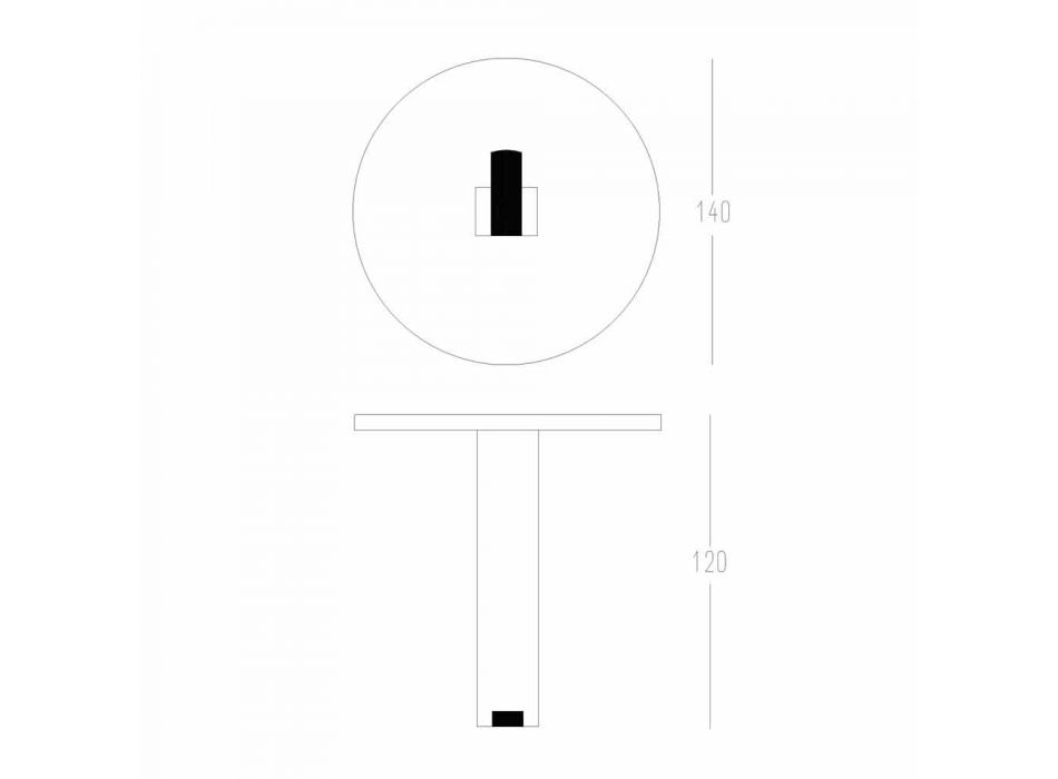 Porte-papier et épingle en corian blanc ou avec insert noir, salle de bain design - Elono Viadurini
