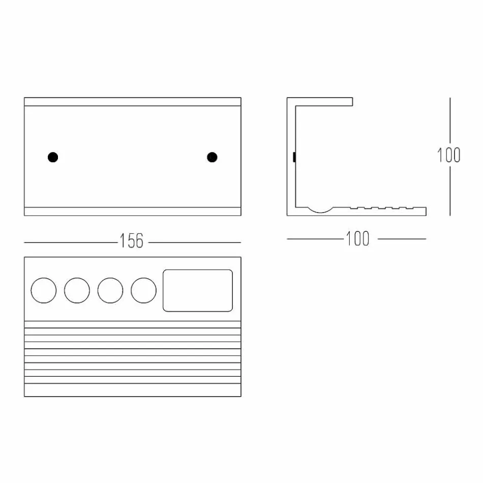 Porte-brosse à dents en Corian Blanc ou Noir, Accessoire de Salle de Bain Design - Elono Viadurini