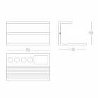 Porte-brosse à dents en Corian Blanc ou Noir, Accessoire de Salle de Bain Design - Elono Viadurini