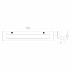 Apportez-le au mur avec des vis apparentes en corian blanc design italien - Elono Viadurini